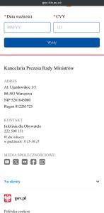 Zdjęcie prezentujące fałszywą stronę epłatności