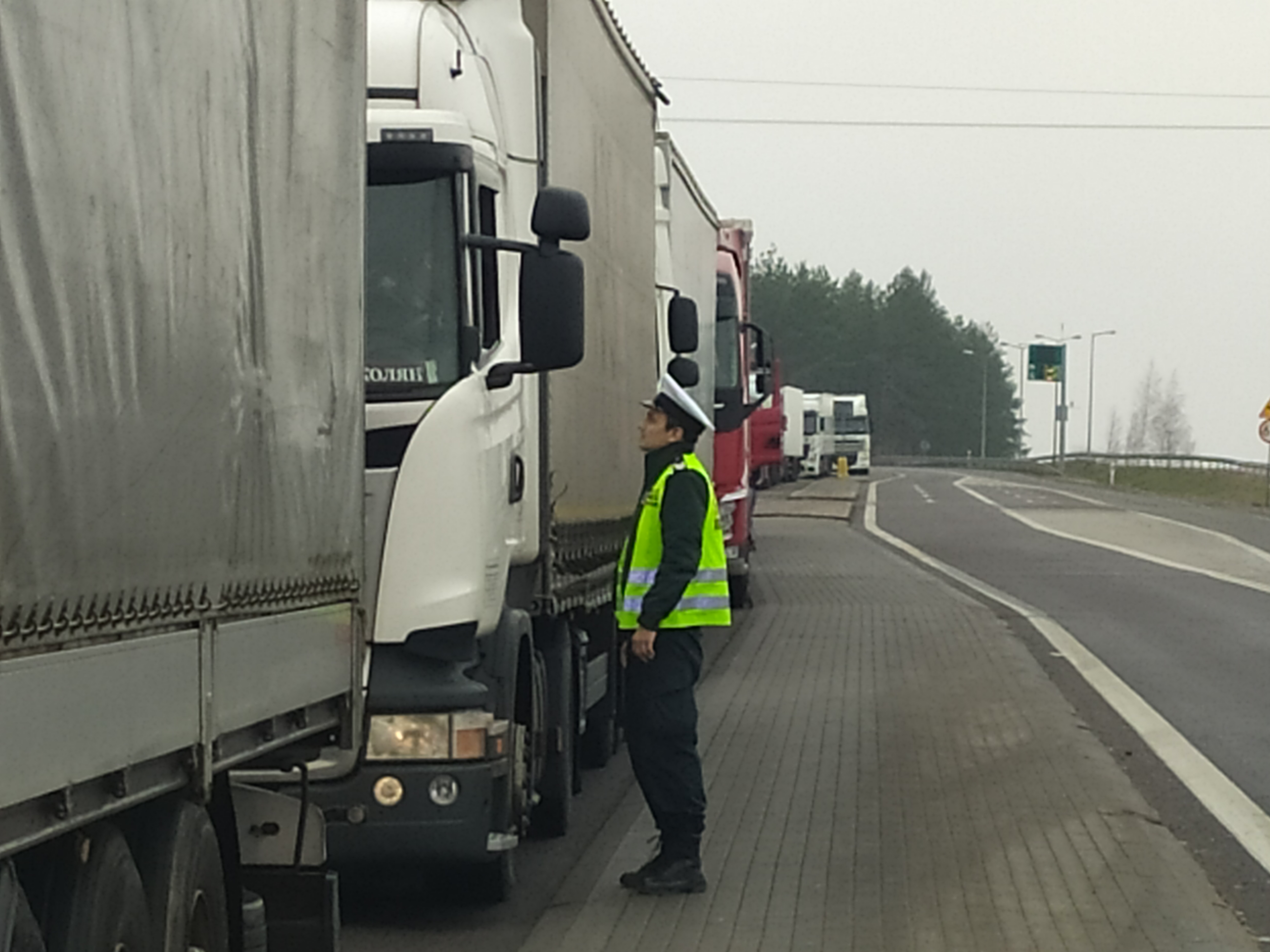 Kontrola kierowców ciężarówek